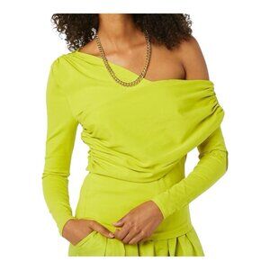 Terea By Andrea Pitter Citronella Small McKenzie Long Sleeve One Shoulder Top
